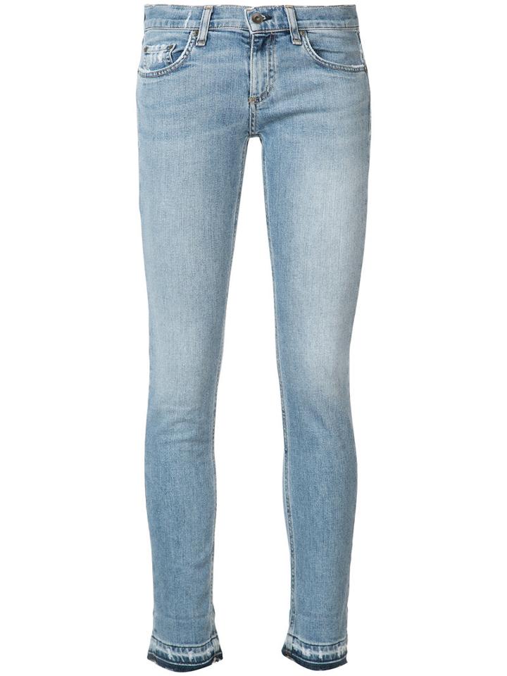 Rag & Bone /jean Faded Skinny Jeans, Women's, Size: 27, Blue, Cotton/polyurethane