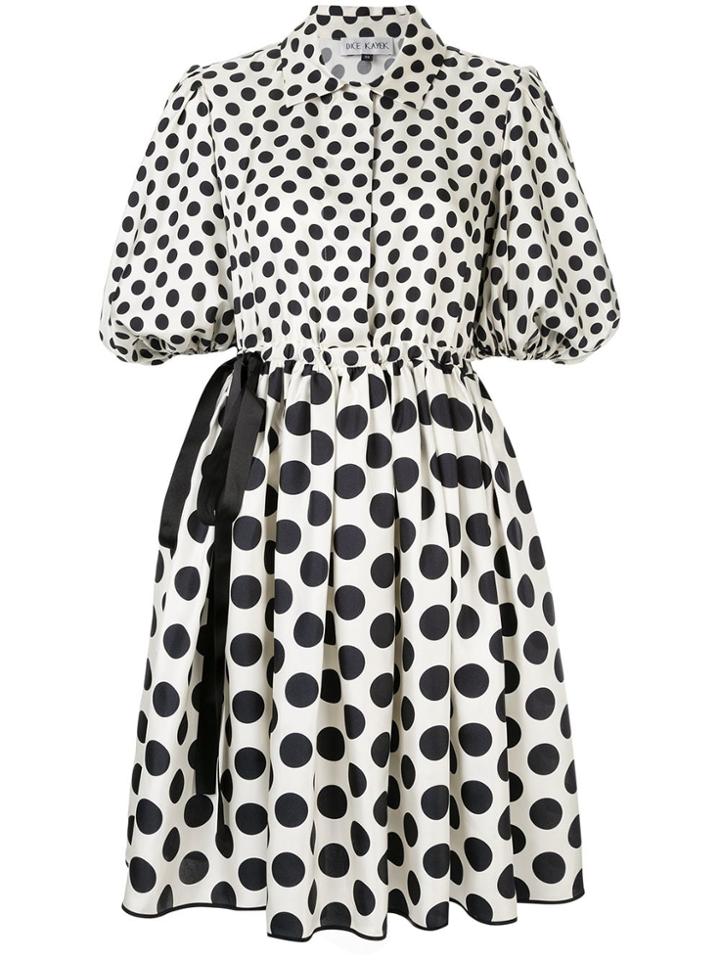 Dice Kayek Dotted Flared Dress - Black