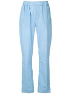 Baja East Boxing Trousers, Women's, Size: 0, Blue, Cotton/linen/flax/rayon
