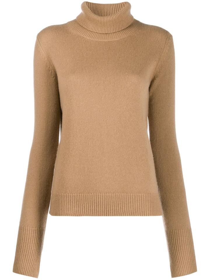 Joseph Cashmere Turtleneck Jumper - Brown