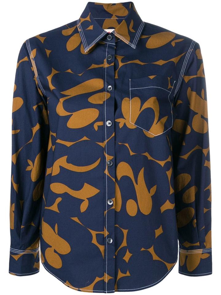 Marni Geometric Print Shirt - Blue