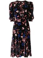 Erdem Floral Midi Dress - Pink & Purple