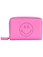 Anya Hindmarch Smiley Face Zip Purse - Pink & Purple