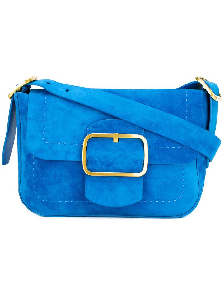 Tory Burch - Sawyer Shoulder Bag - Women - Suede - One Size, Blue, Suede