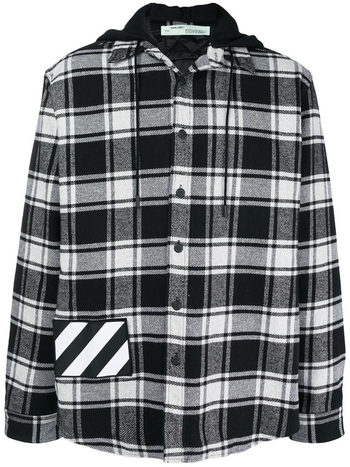 Off-white Checked Shirt Jacket - Black