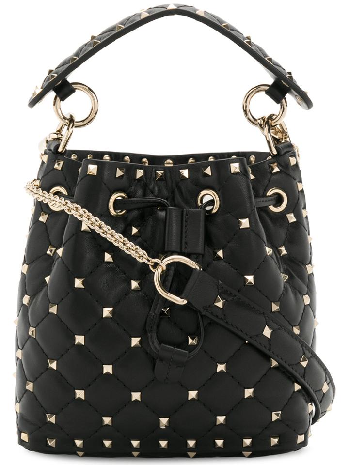 Valentino Rockstud Bucket Bag - Black