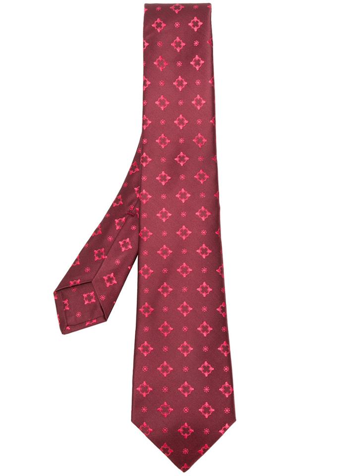 Kiton Pattern Embroidered Tie