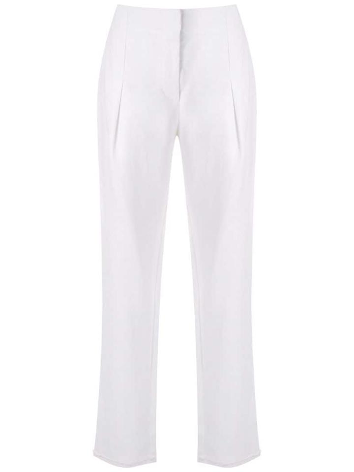 Alcaçuz Cropped Marles Trousers - White