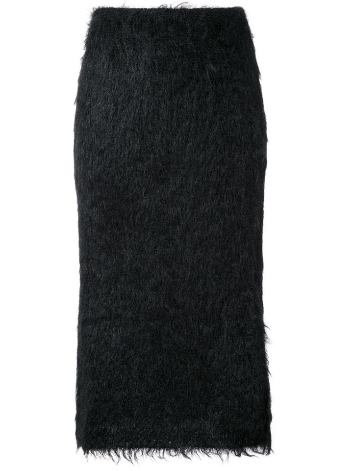 Jil Sander Shaggy Skirt - Black