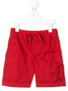 Ralph Lauren Kids Drawstring Waist Shorts - Red