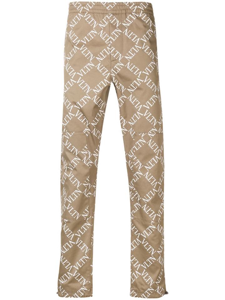 Valentino Vltn Logo Track Pants - Neutrals