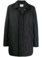 Peuterey Concealed-front Fastening Coat - Black