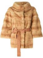Liska 'philippa' Coat, Women's, Size: Large, Nude/neutrals, Mink Fur