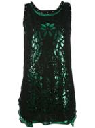 No21 - Sequin And Lace Open Back Dress - Women - Silk/cotton/polyamide - 40, Black, Silk/cotton/polyamide