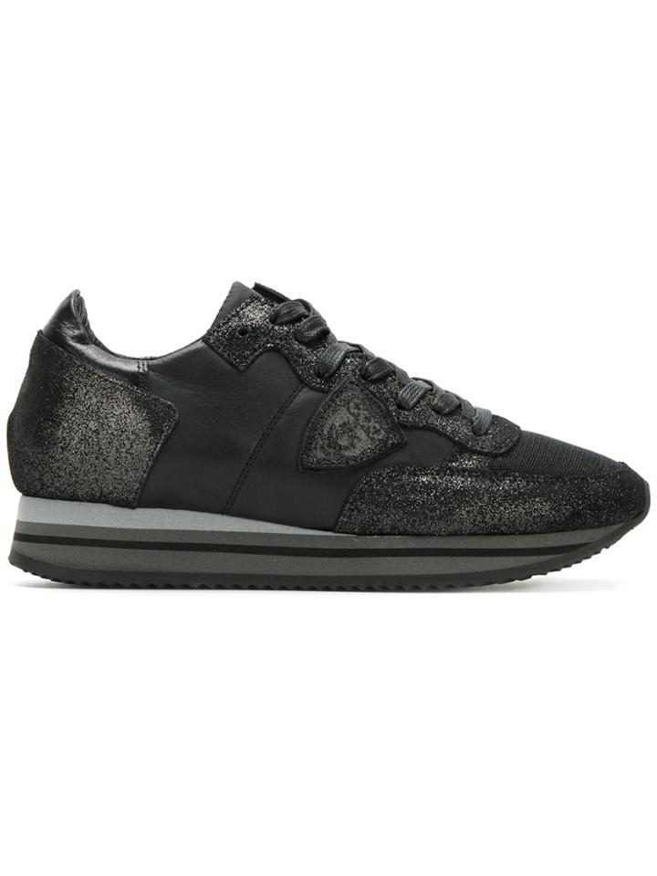 Philippe Model Panelled Sneakers - Black