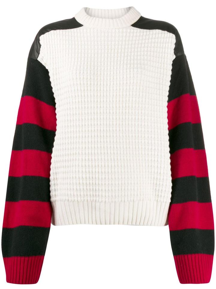 Haider Ackermann Invidia Striped Sleeve Jumper - White