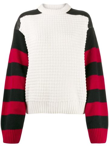 Haider Ackermann Invidia Striped Sleeve Jumper - White