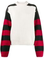 Haider Ackermann Invidia Striped Sleeve Jumper - White