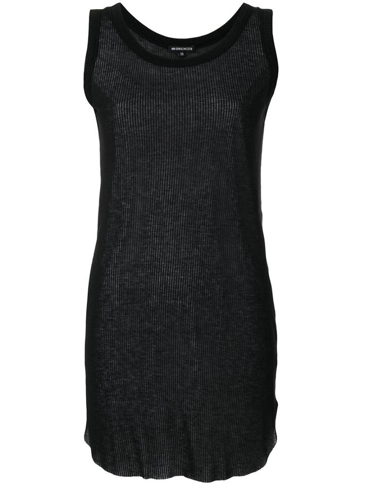 Ann Demeulemeester - Longline Tank Top - Women - Cotton/lyocell - 36, Black, Cotton/lyocell