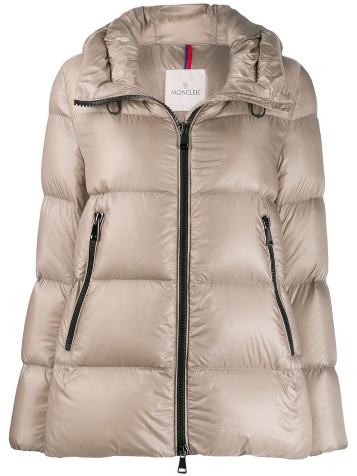 Moncler Seritte Glossy Puffer Jacket - Neutrals