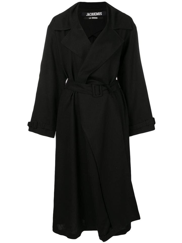 Jacquemus Stephano Asymmetric Coat - Black