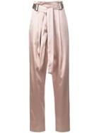 Sally Lapointe Tie Waist Tapered Trousers - Nude & Neutrals