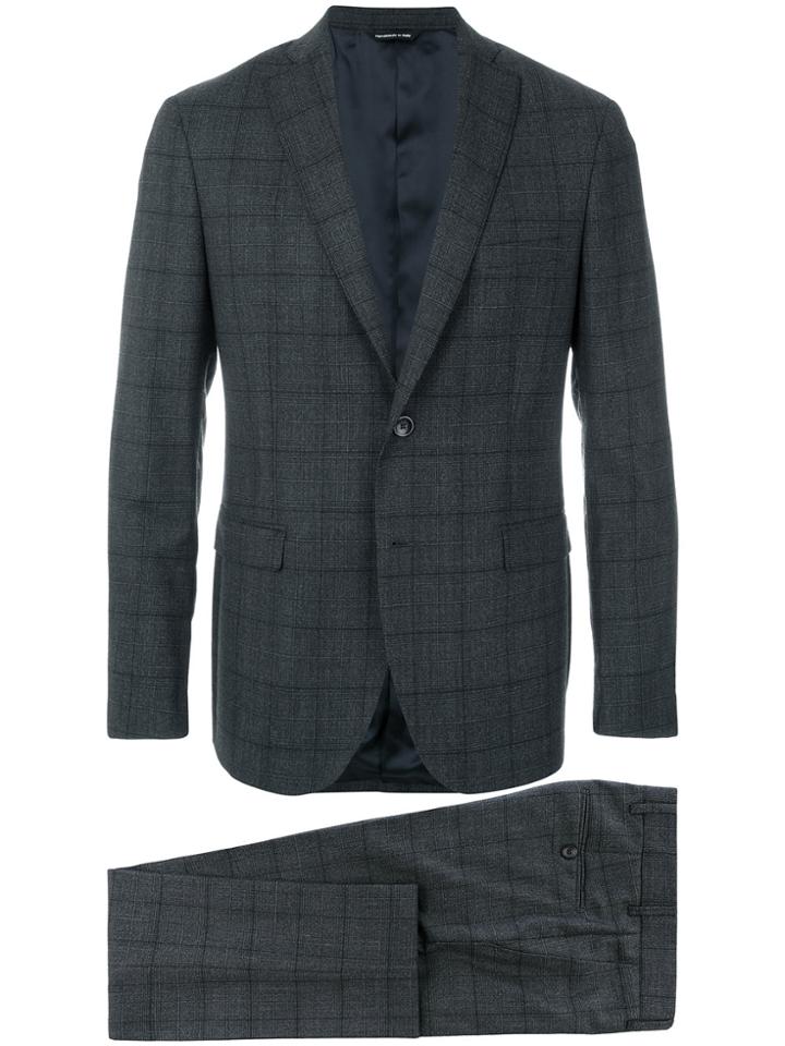 Tonello Check Dinner Suit - Grey