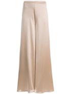 Voz - Charmeuse Palazzo Trousers - Women - Silk - S, Beige, Silk