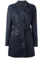 Drome Belted Coat, Women's, Size: Medium, Blue, Lamb Skin/cotton