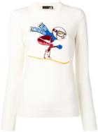 Love Moschino Ski Embroidered Sweater - White
