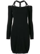 Moschino Shoulder Strap Mini Dress - Black