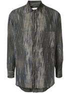 Song For The Mute Oversized Acid Wash Shirt - Multicolour