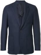 Gieves & Hawkes Notched Lapel Blazer Jacket - Blue