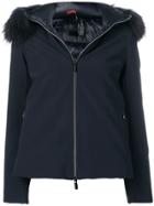 Rrd Fur Hood Trim Jacket - Blue