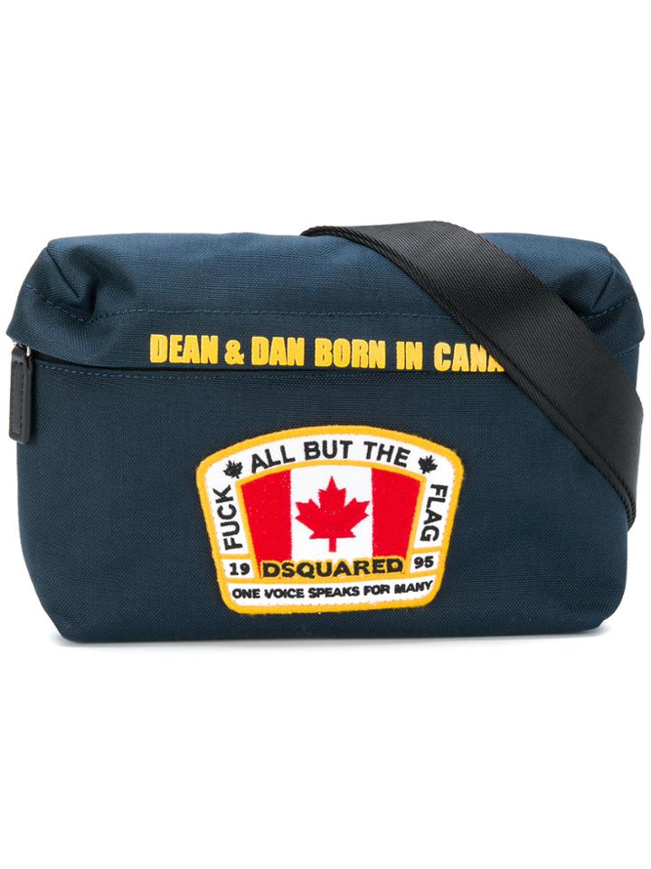 Dsquared2 Flag Patch Belt Bag - Blue