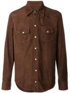 Fortela Suede Western Shirt - Brown