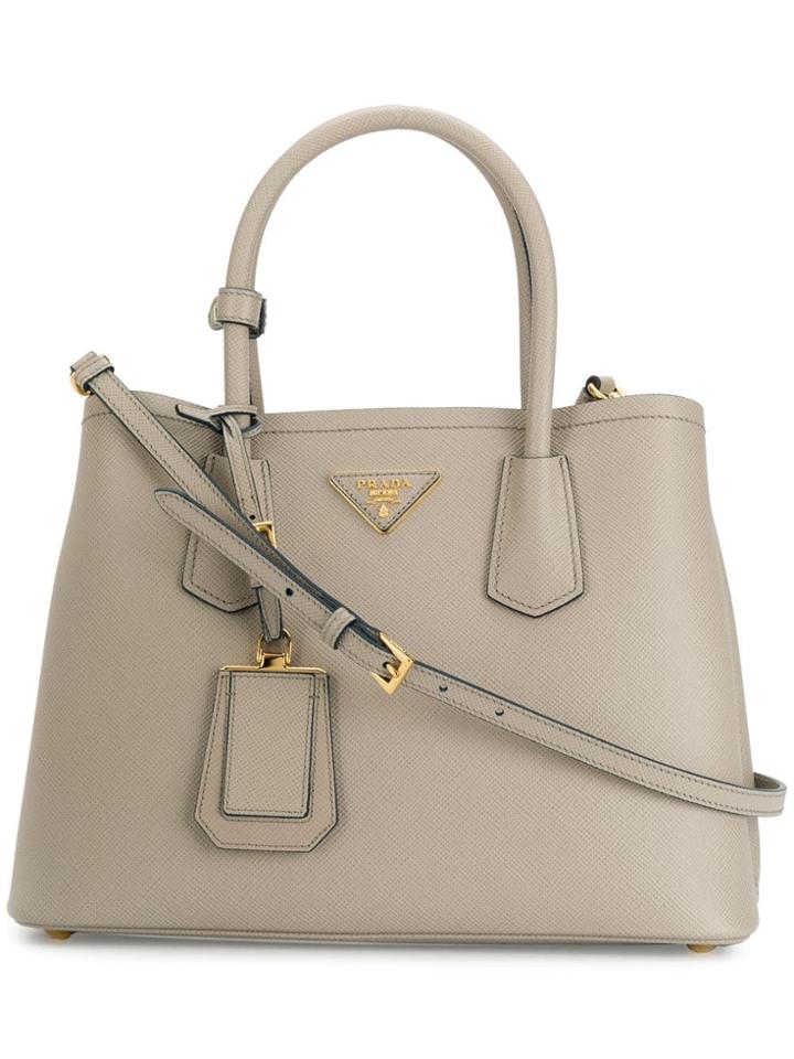 Prada Double Small Bag - Grey