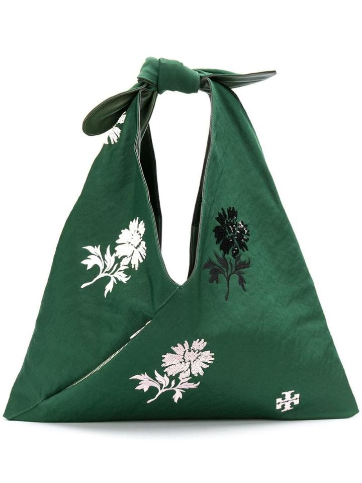 Coach Zoe Embellished Tie Tote - Green