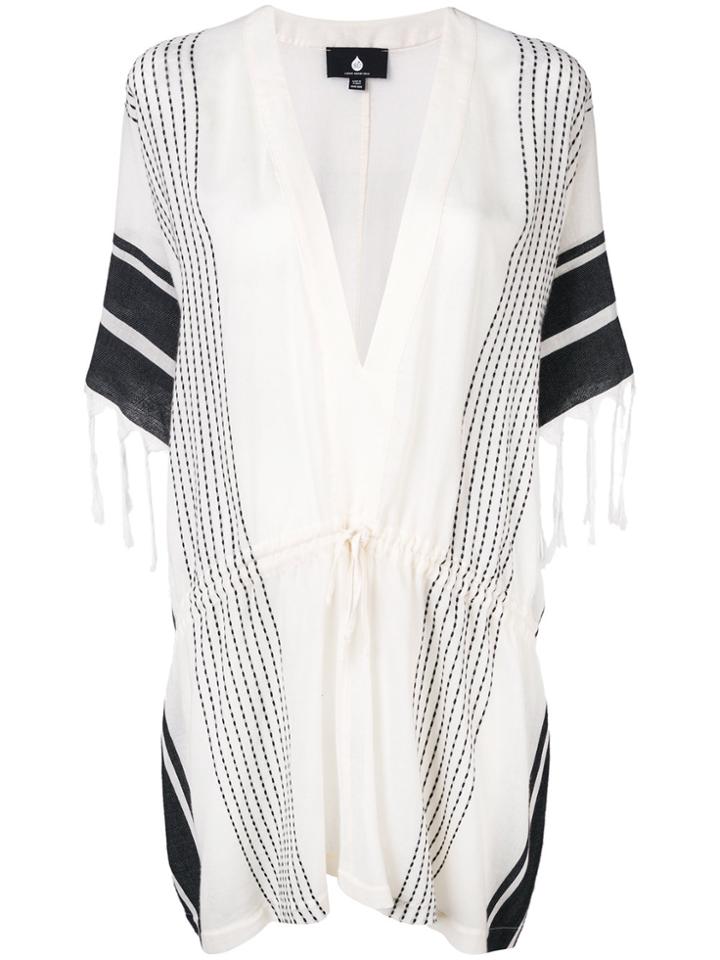Su Belted V-neck Tunic - White