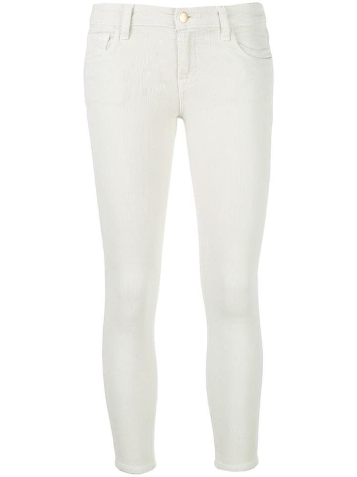J Brand Cropped Mid-rise Skinny Jeans - White