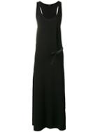 Theory - Strap Detail Maxi Dress - Women - Polyester/triacetate - 2, Black, Polyester/triacetate