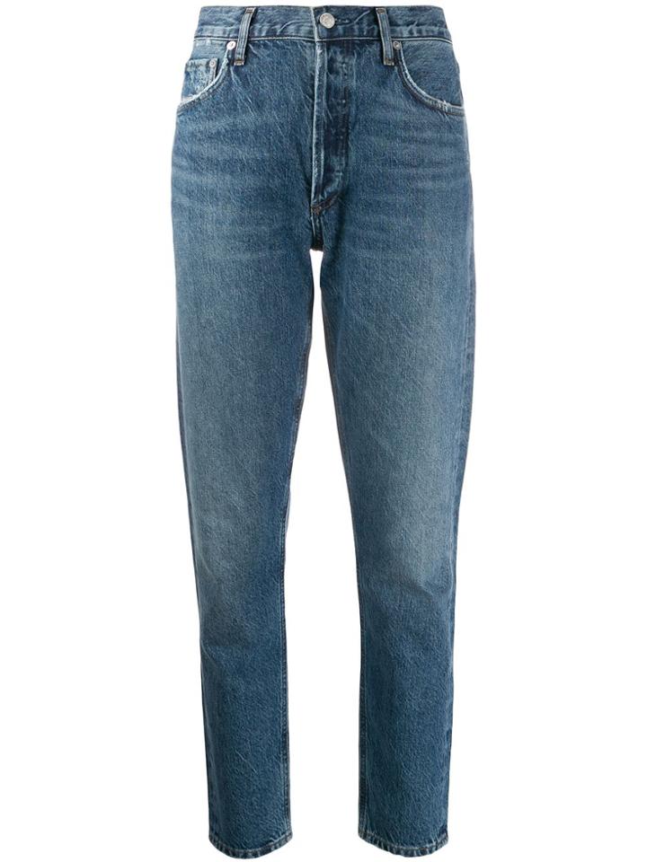 Agolde Jamie Straight Organic Cotton Jeans - Blue