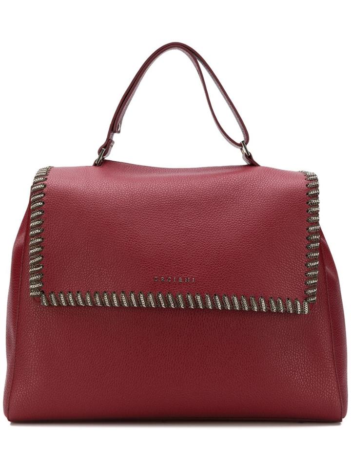 Orciani Oversized Chain Trim Tote A - Red