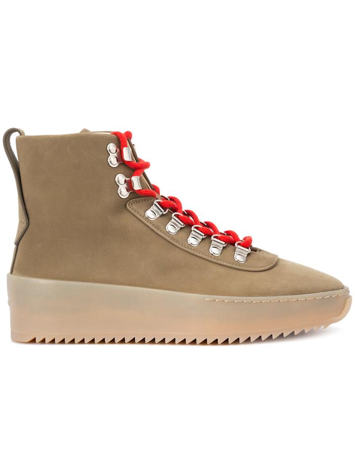 Fear Of God Multi Lace Hi Tops - Brown