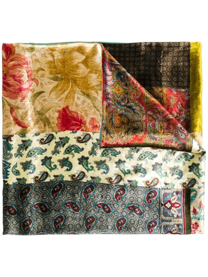 Pierre-louis Mascia Printed Velvet Scarf - Neutrals