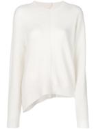 Mm6 Maison Margiela Contrast Texture Knitted Sweater - White