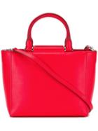 Max Mara Double Carry Tote Bag, Women's, Red, Leather