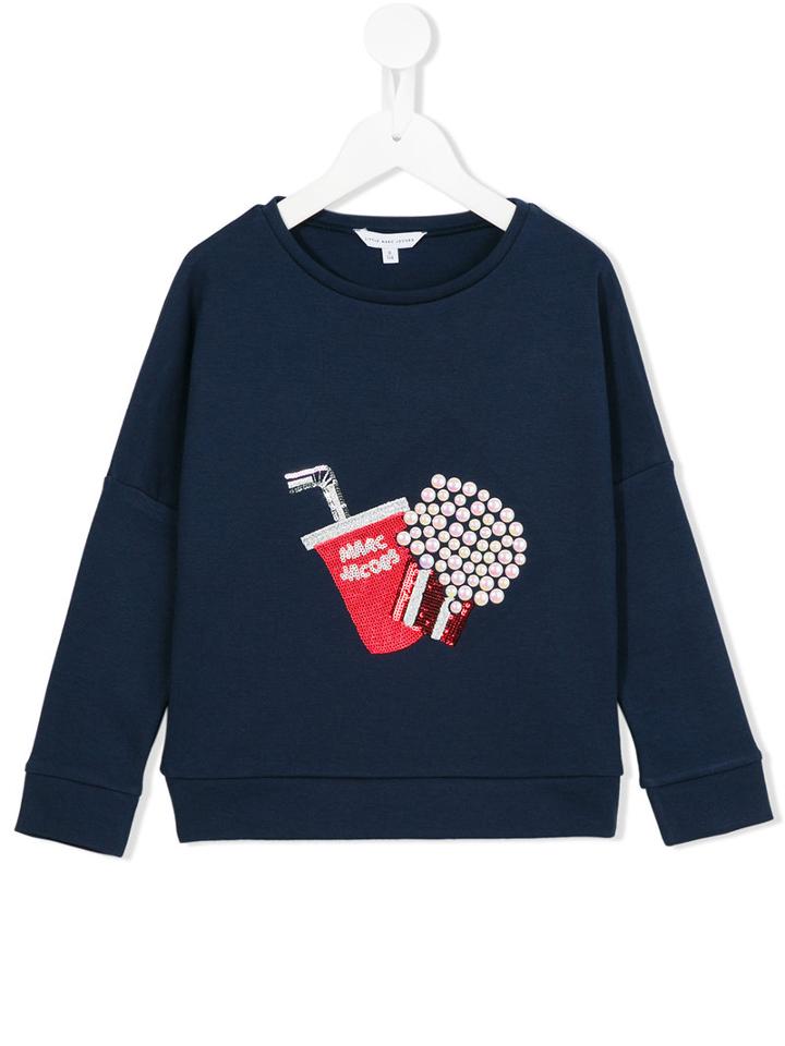 Little Marc Jacobs Sequin Embellished Sweatshirt, Girl's, Size: 12 Yrs, Blue