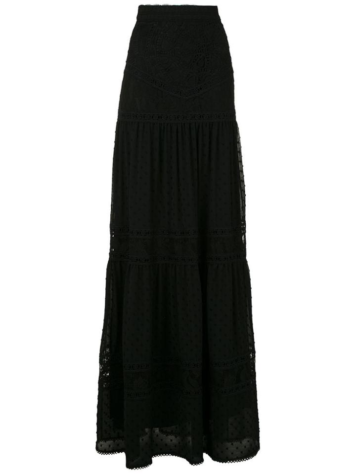 Martha Medeiros Yana Lace Maxi Skirt - Black