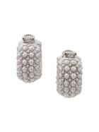 Katheleys Pre-owned 1990s Clip-on Loop Earrings - White